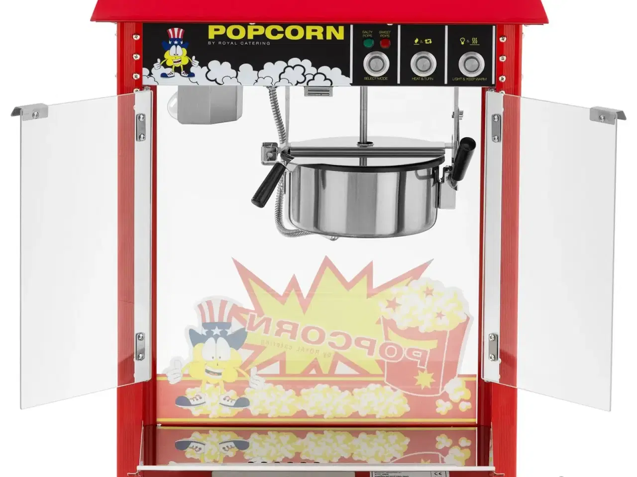 Billede 6 - Popcornmaskine 88 L – 1600 W – retrodesign – rød