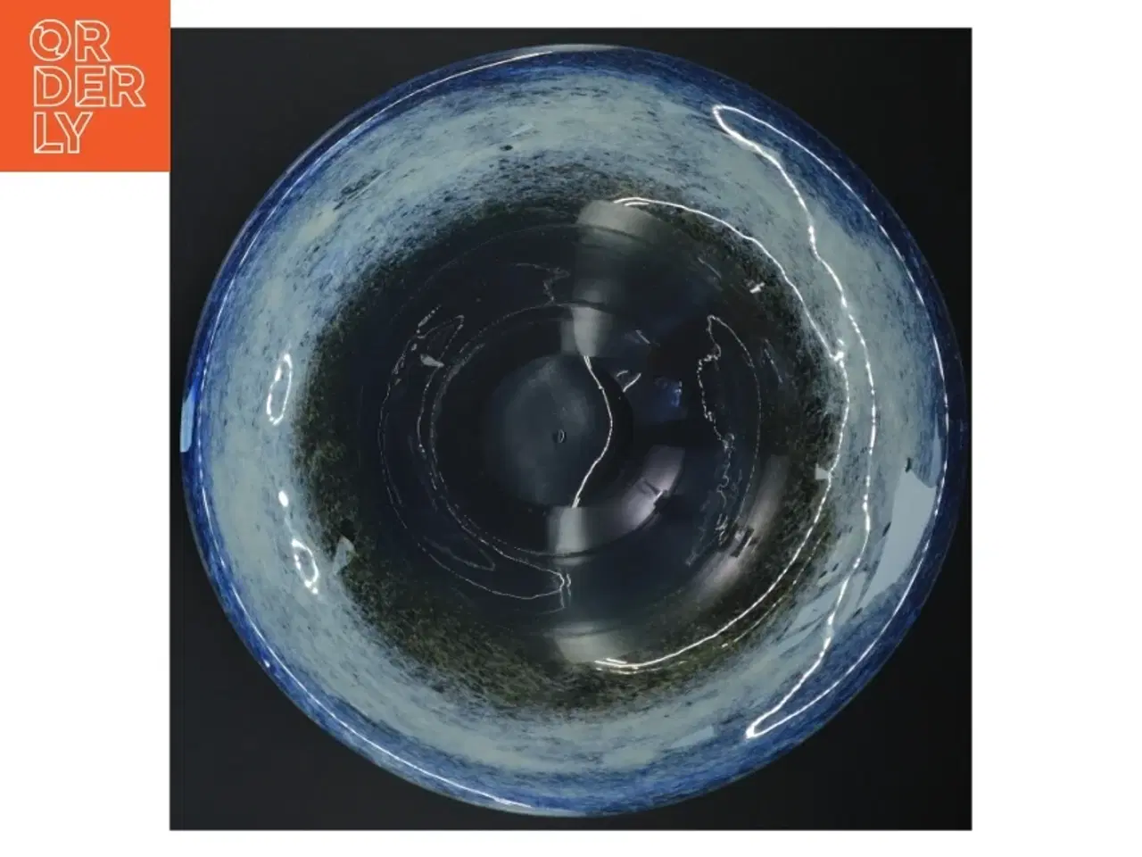 Billede 2 - Stor dekorativ glasskål (str. 32 x 8 cm)