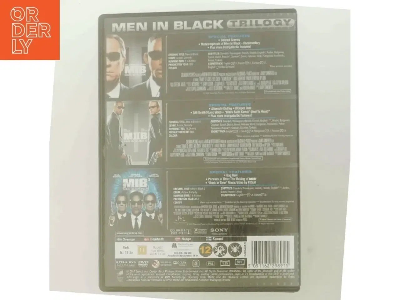 Billede 3 - Men in Black 1-3 Boxset med Will Smith (DVD)