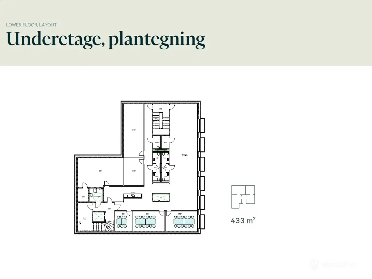 Billede 18 - Gennemført kontordomicil med rå detaljer