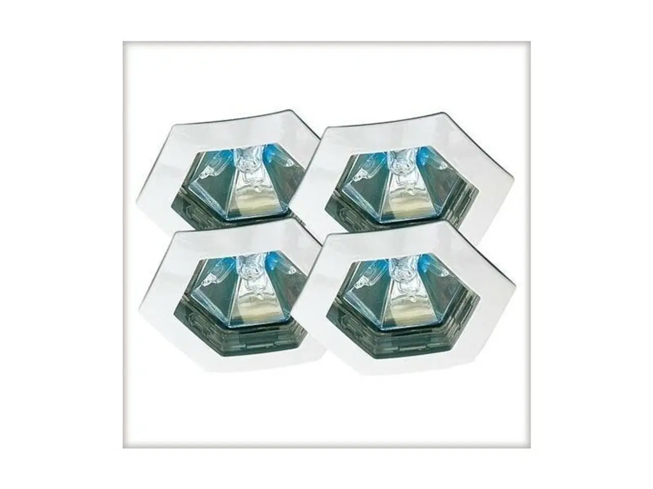 Billede 3 - 4 x Indbyggede spotlights sæt Premium Line Hexa hv