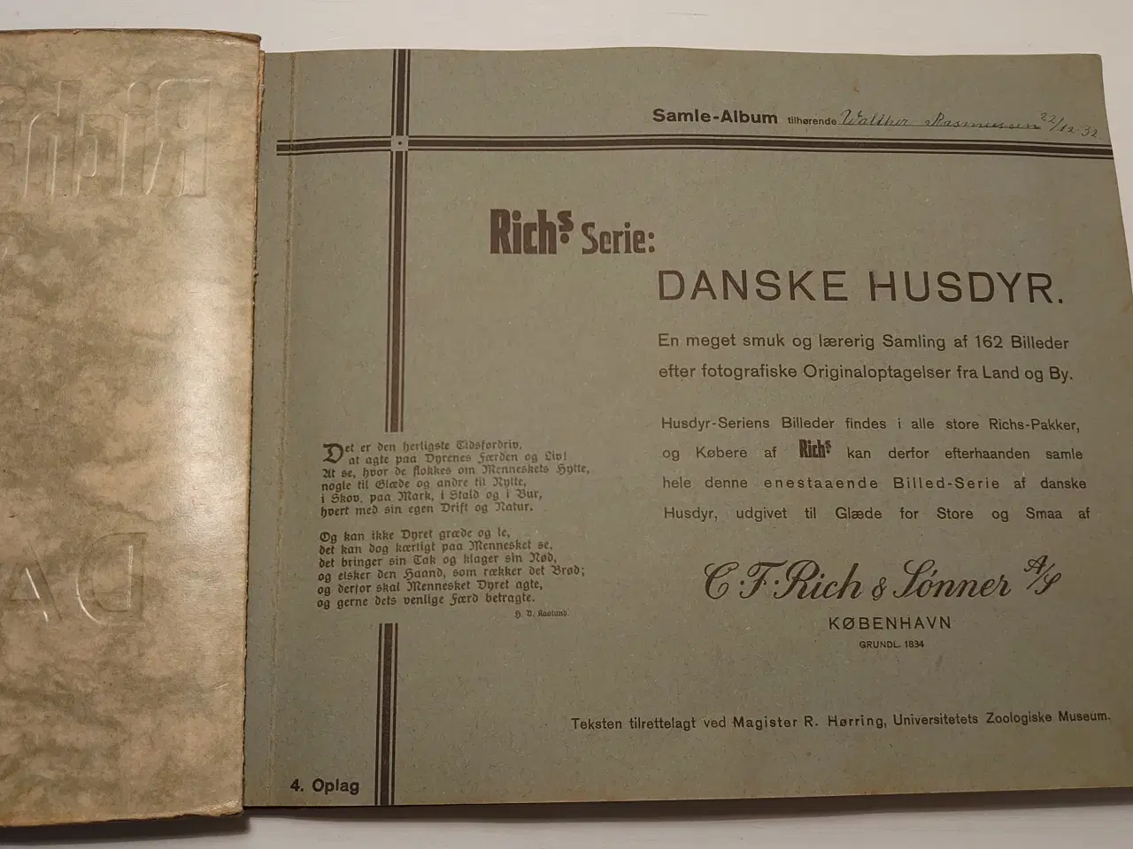 Billede 2 - Rich´s Serie: Danske Husdyr fra 1932
