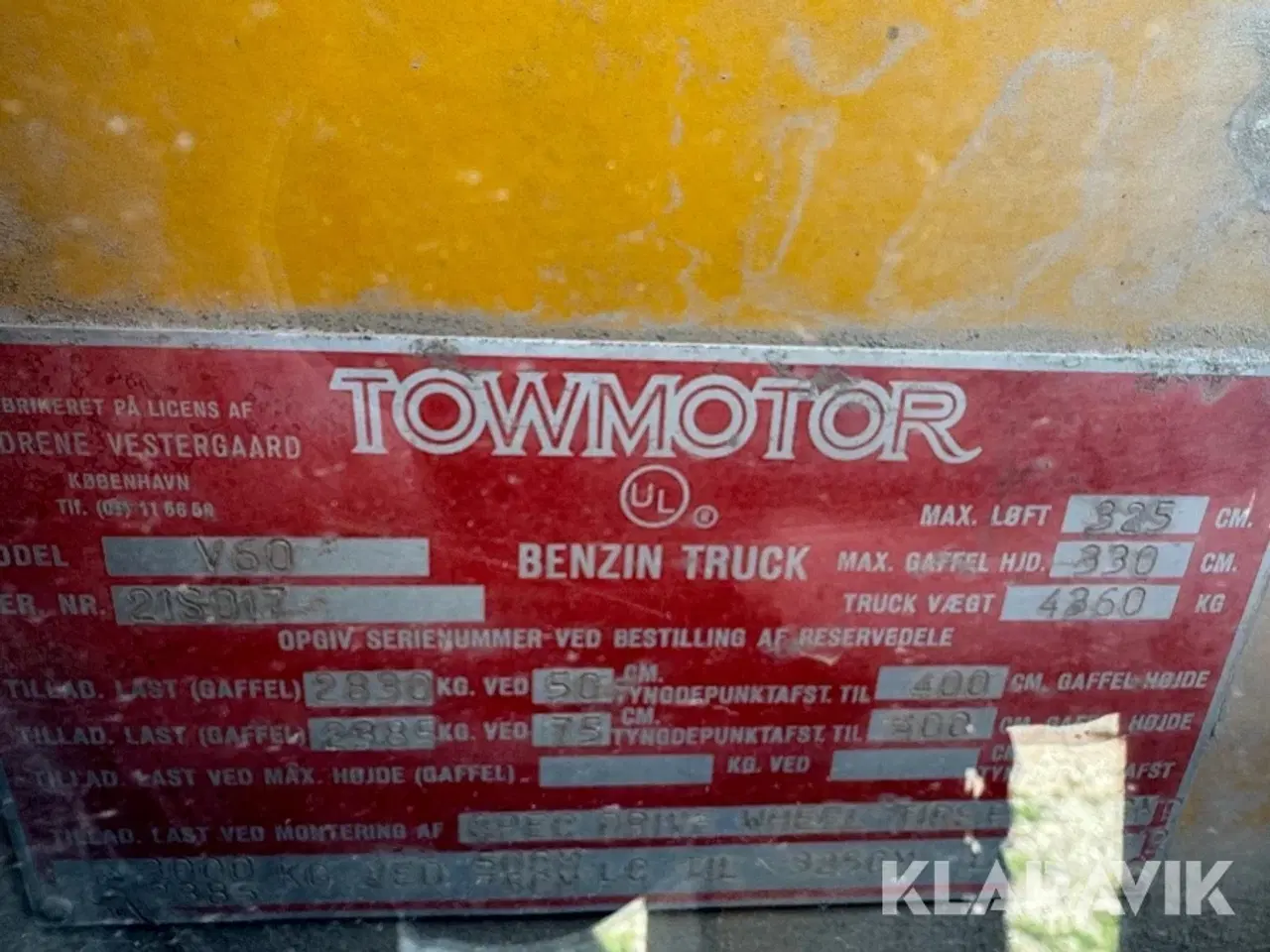 Billede 5 - Truck Towmotor V60