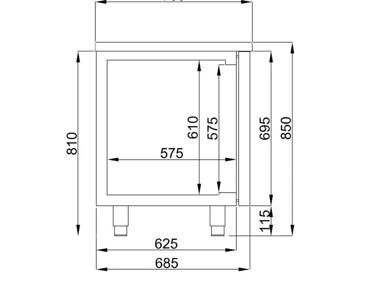 Billede 2 - Combisteel kølebord – 1/1 GN