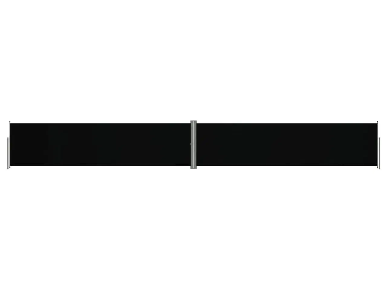 Billede 2 - Sammenrullelig sidemarkise 160x1200 cm sort