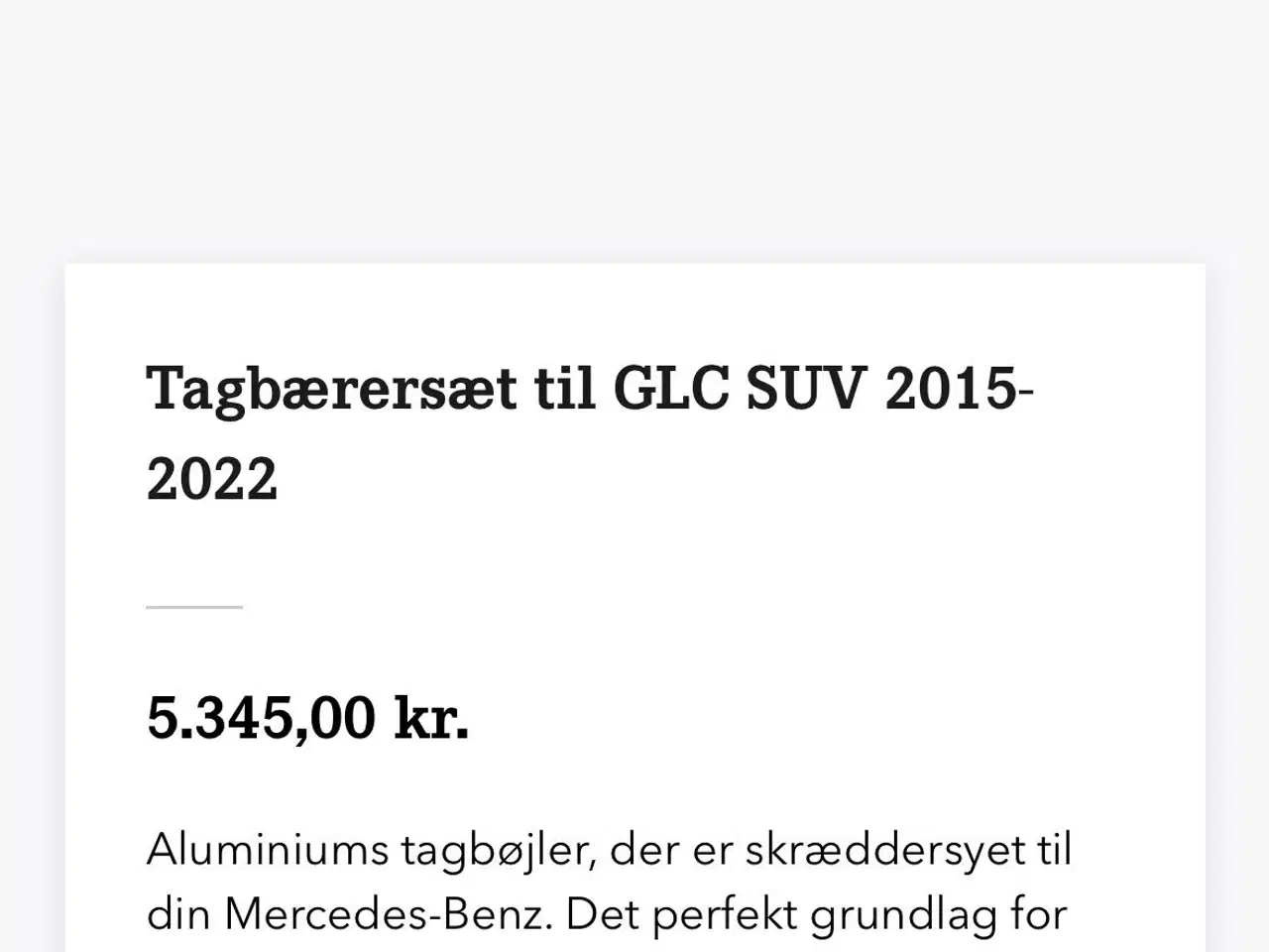 Billede 3 - Originale Mercedes tagbøjler til GLC SUV