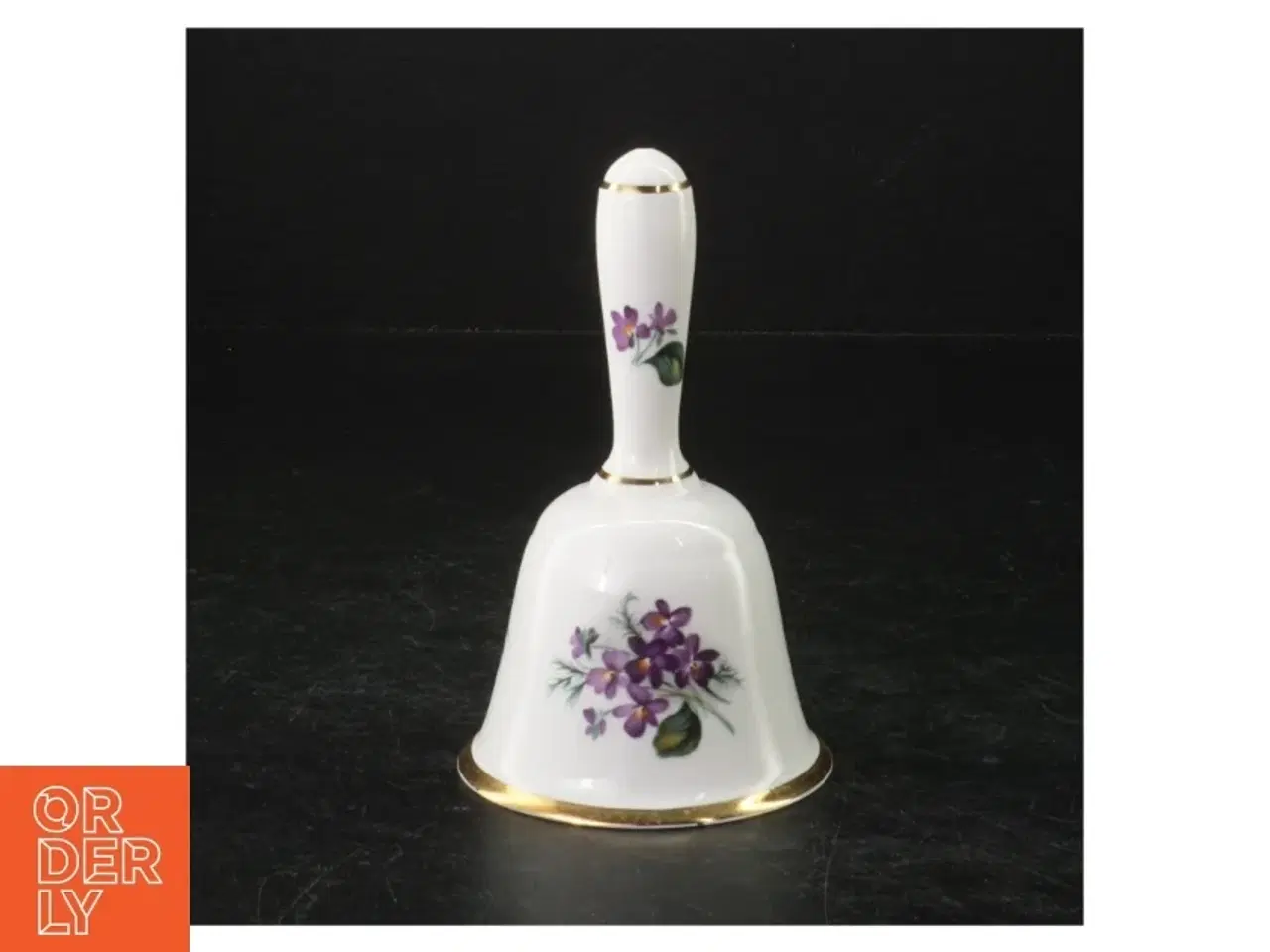 Billede 2 - Porcelænsklokke med violmotiv fra Countess