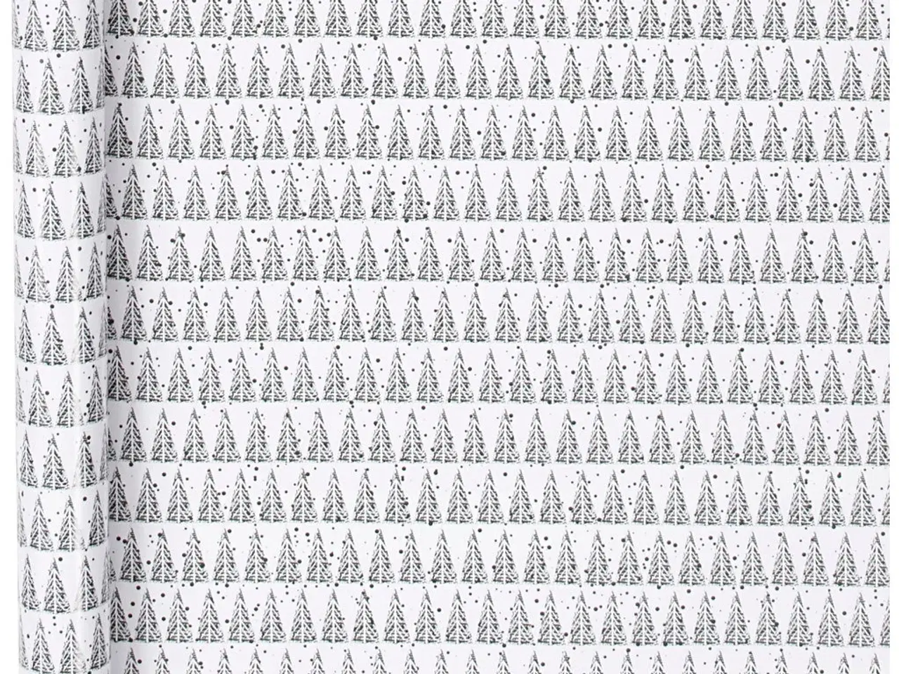 Billede 1 - Gavepapir, grantræ, B: 70 cm, 80 g, grøn, hvid, 4m/ 1 rl.