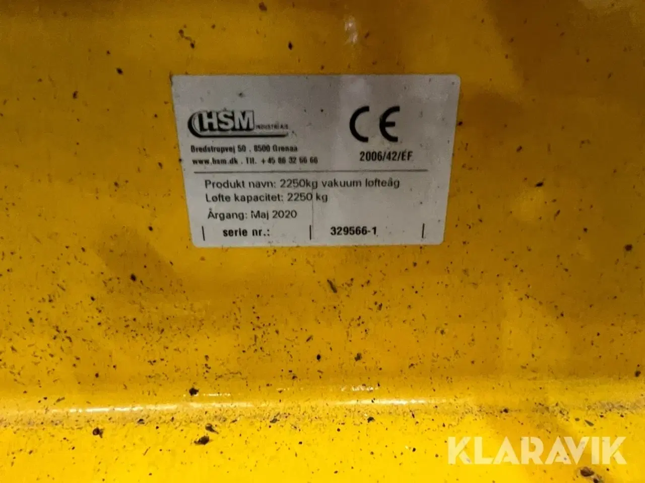 Billede 5 - Loftkran HSM 2250 kg Vakuum løfteåg