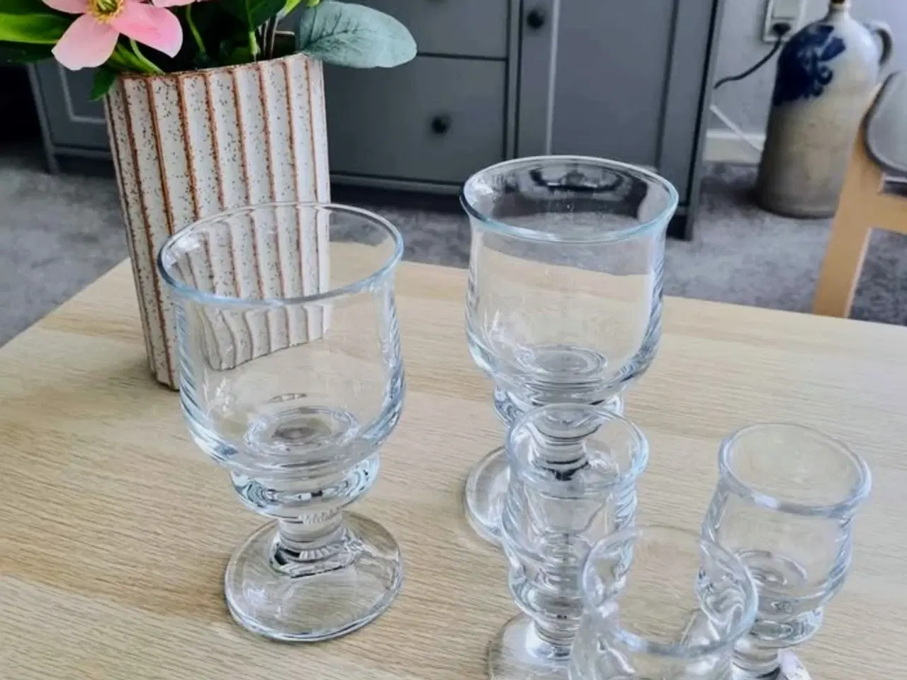 Billede 9 - Holmegård Tivoliglas: 2 ølglas +3 snapseglas 