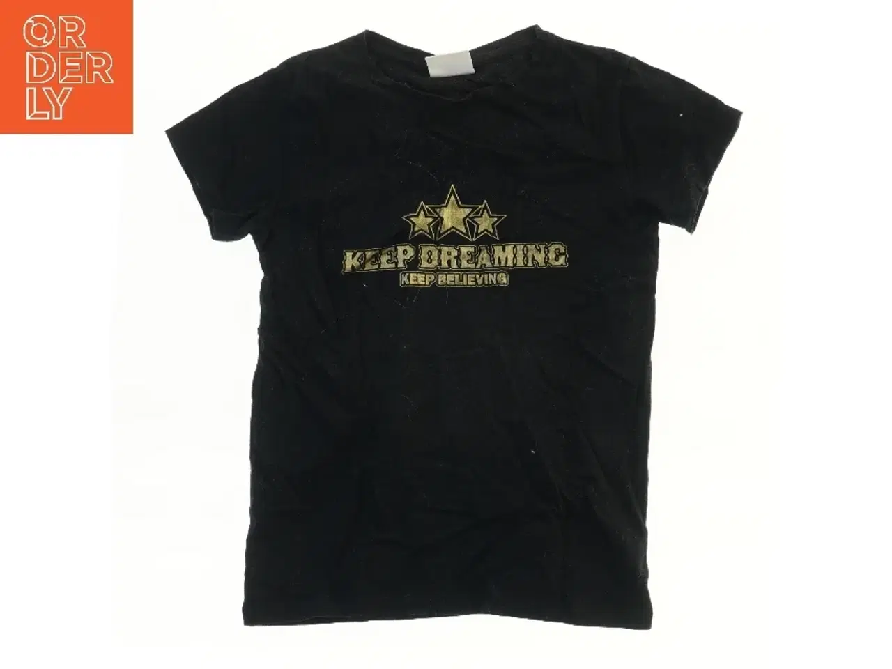 Billede 1 - Sort T-shirt med tryk fra Sofie Schnoor (str. 140)