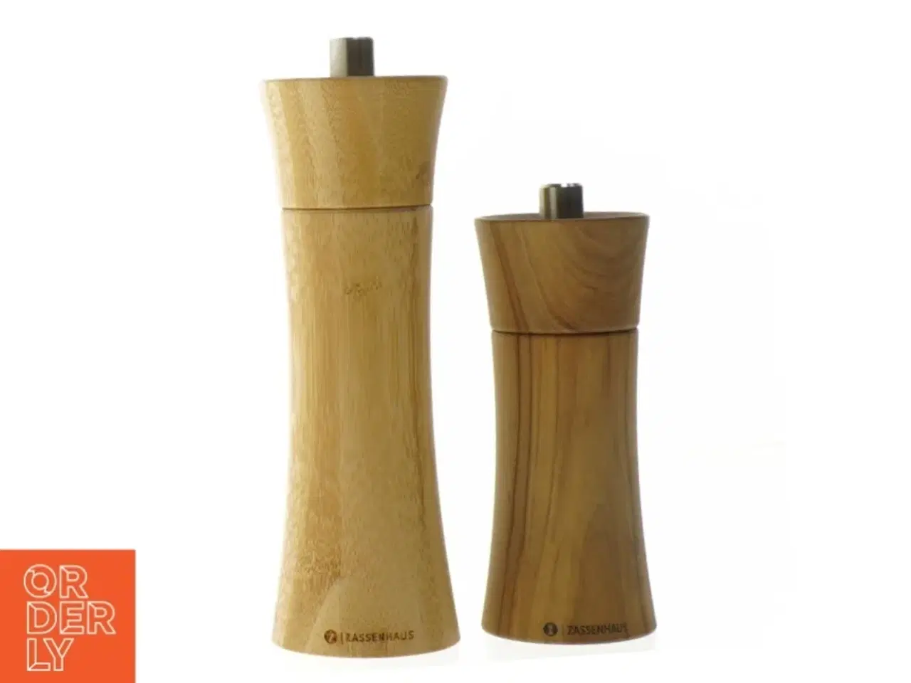 Billede 1 - Salt- og peberkværnsæt træ fra Zassenhaus (str. 18 og 14 cm)