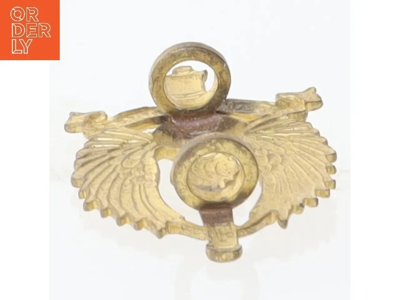 Billede 3 - Messing vægophæng med ørn og anker motiv (str. 4x2 cm)