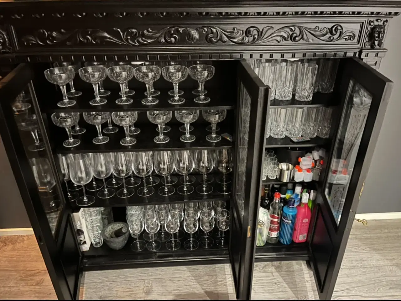 Billede 3 - Antik vitrineskab