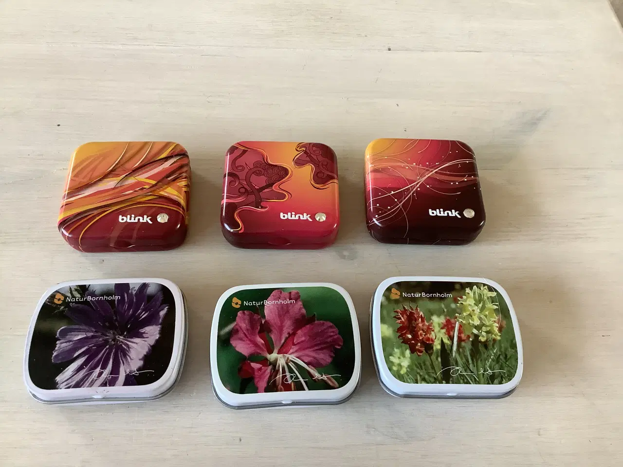 Billede 1 - 6 små opbevaringæsker med motiv.