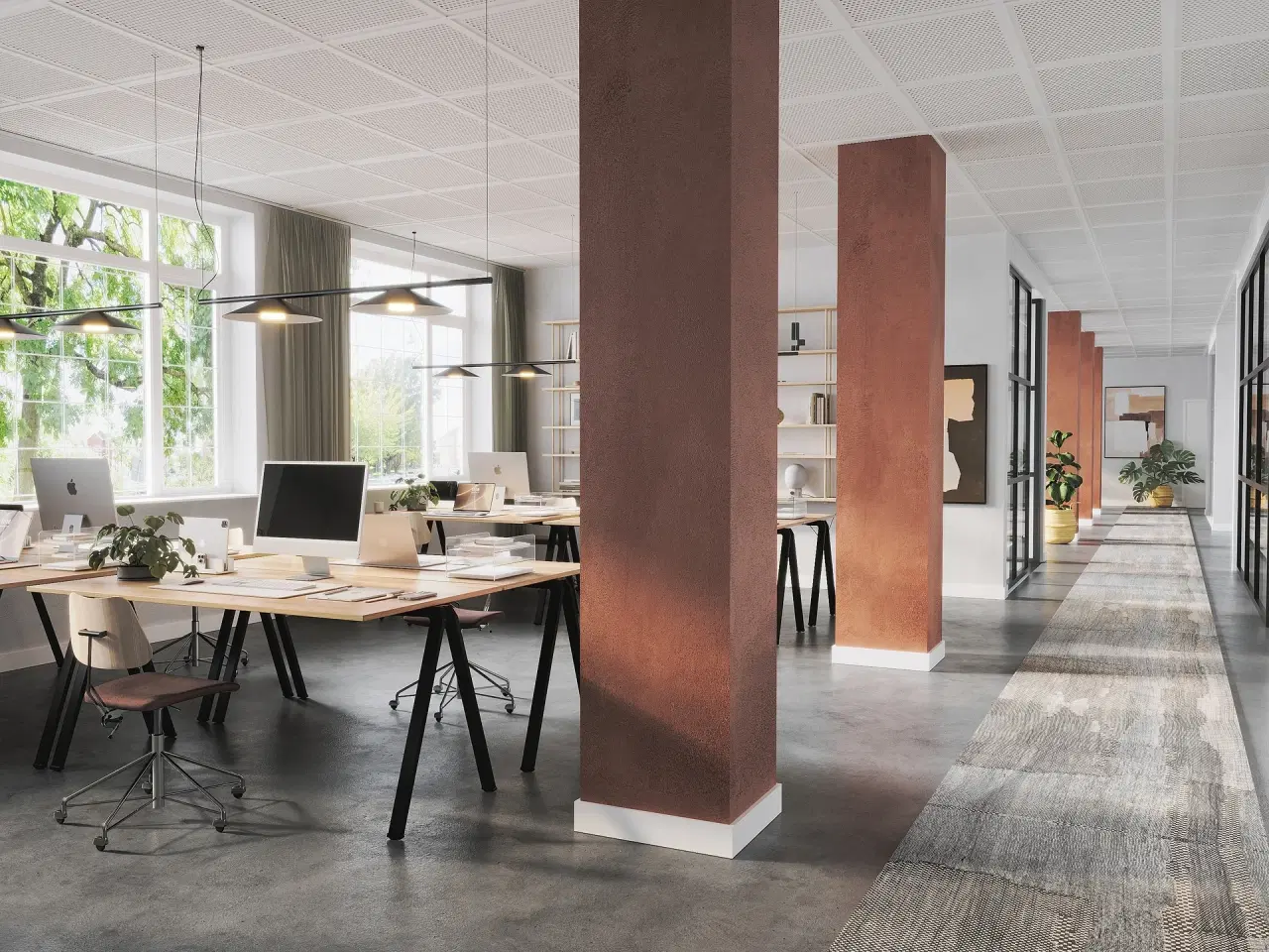 Billede 1 - Gennembelyst og højloftet kontor