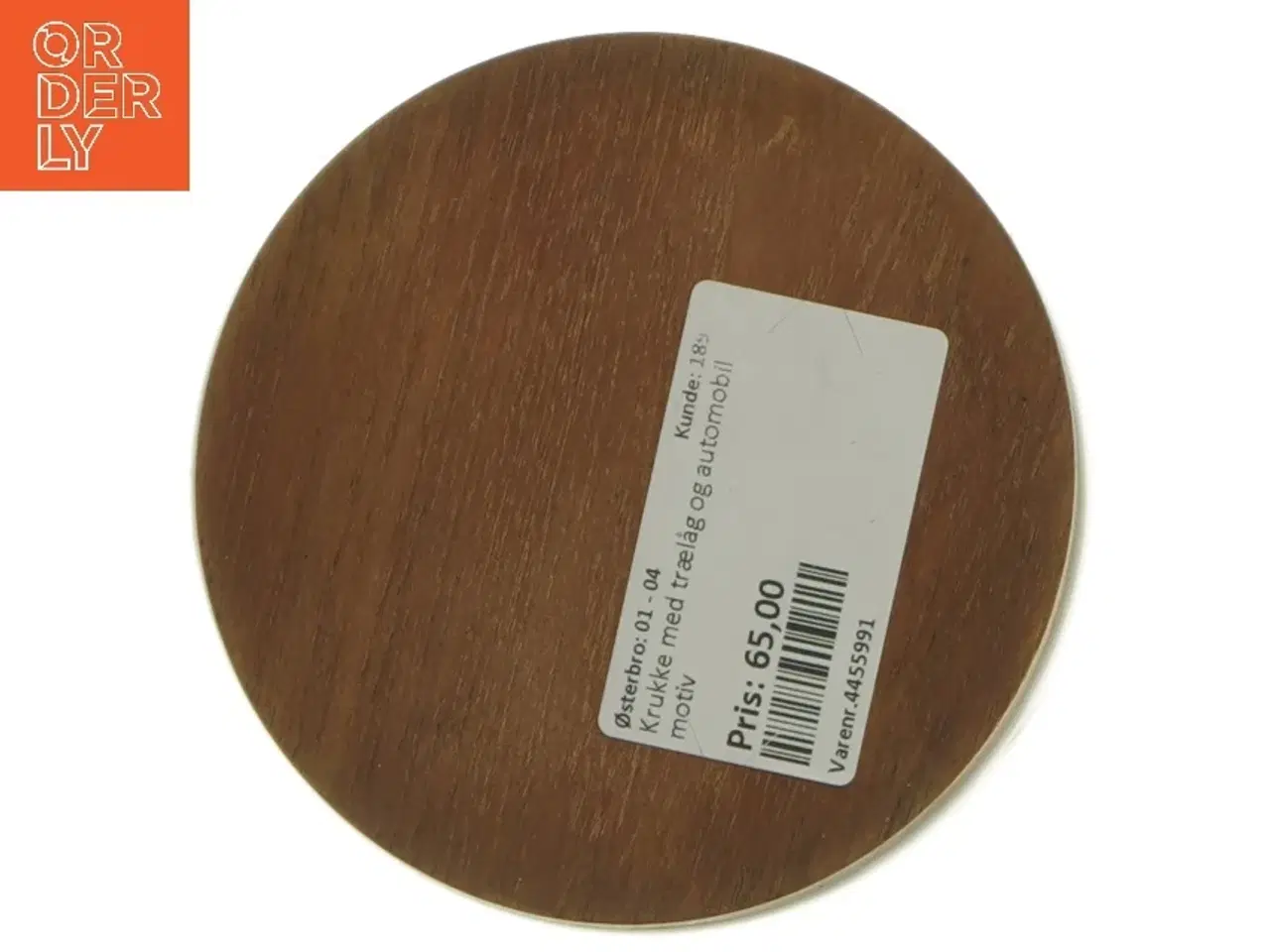 Billede 3 - Krukke med trælåg og automobilmotiv fra Bavaria (str. Ø 11 cm)