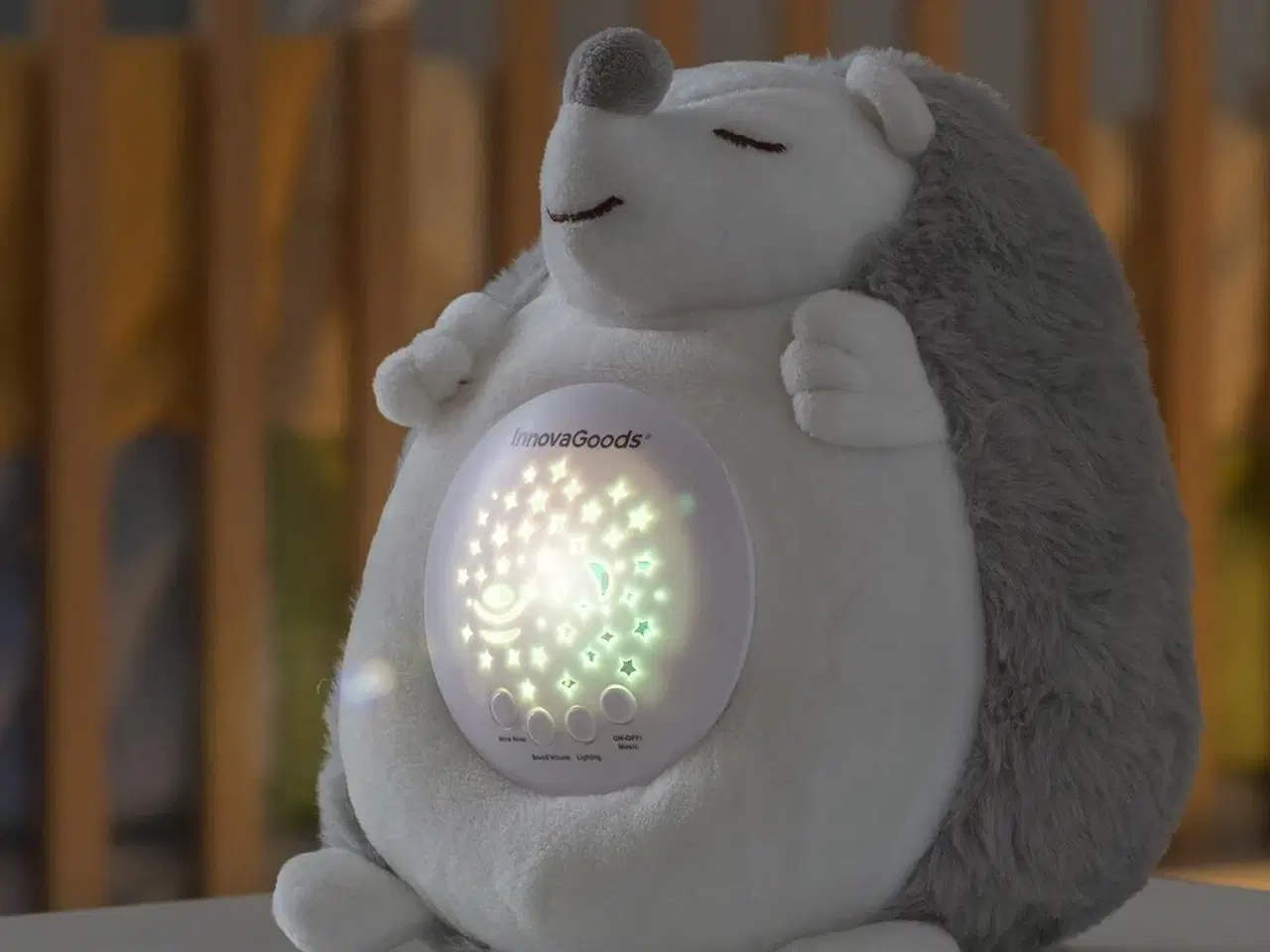 Billede 4 - Spikey - plys pindsvin med hvid støj og stjerneprojektor