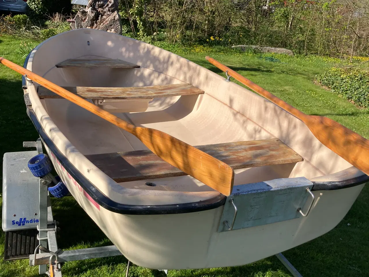 Billede 3 - Theri 385 jolle med ophalervogn og påhængsmotor