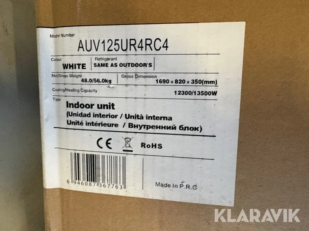 Billede 6 - Varmepumpe Hisense AUW125U6RT4 / AUV125UR4RC4 luft til luft