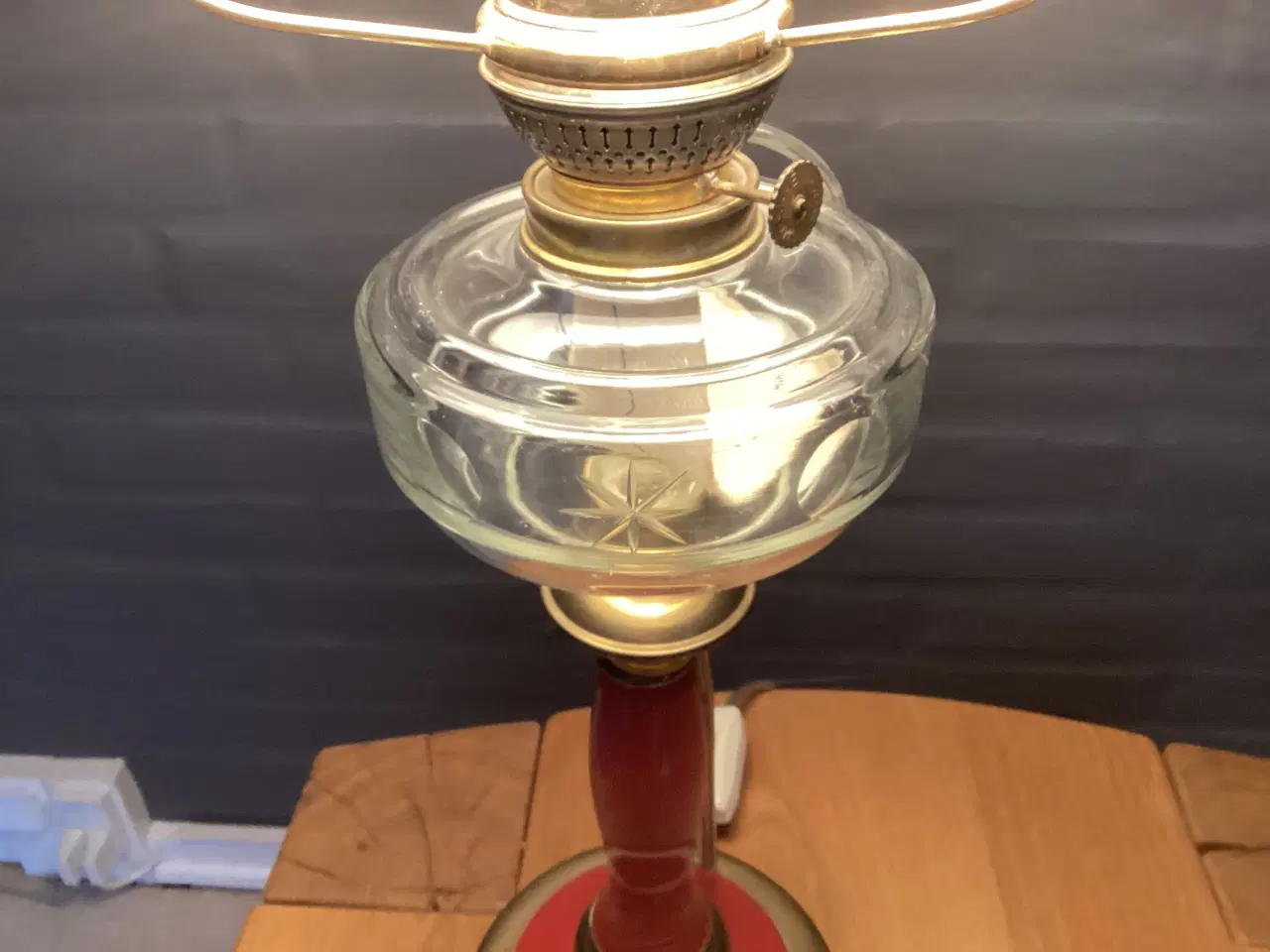 Billede 3 - Petroleumslampe med el