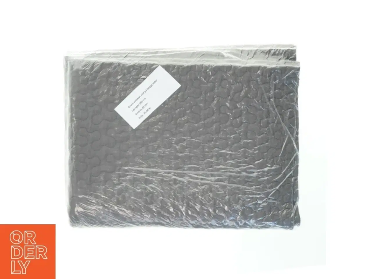 Billede 2 - Brun vatteret stof  (str. 260x85 cm)