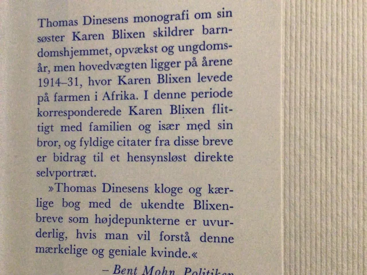 Billede 2 - Thomas Dinesen: Tanne - min søster Karen Blixen