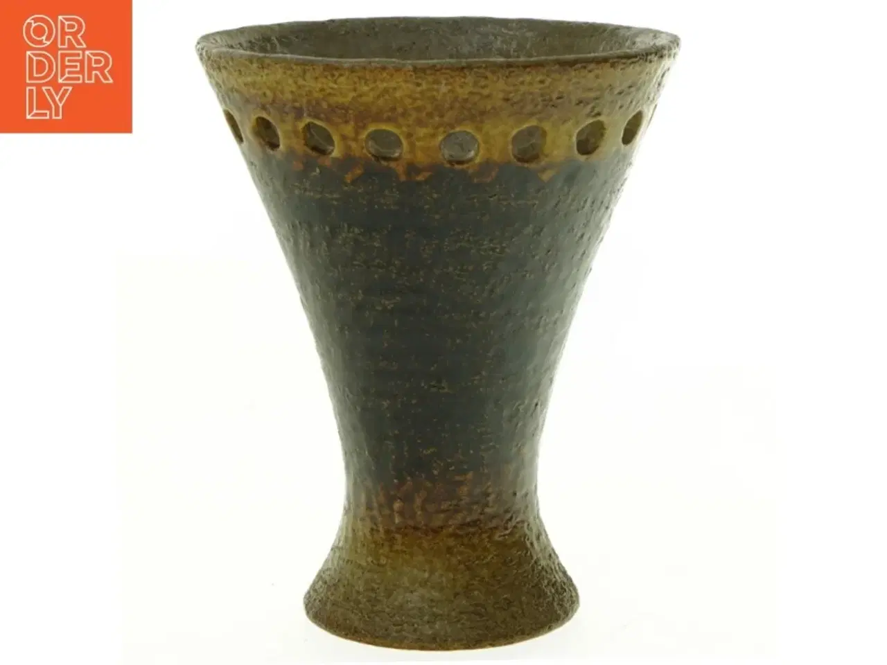 Billede 1 - Keramik Lampe skærm med lys huller (str. 15 x 19 cm)