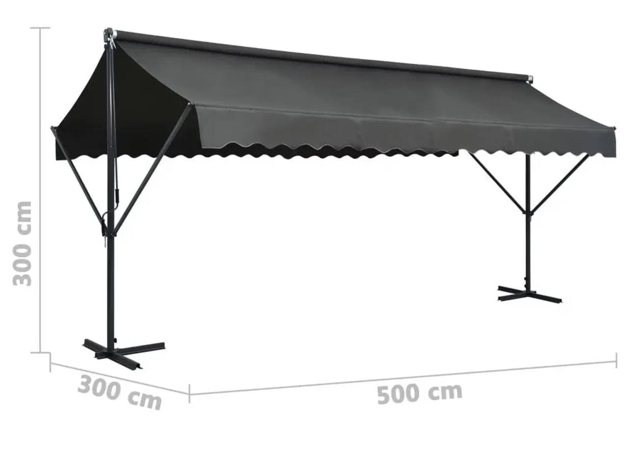 Billede 8 - Fritstående markise 500 x 300 cm antracitgrå