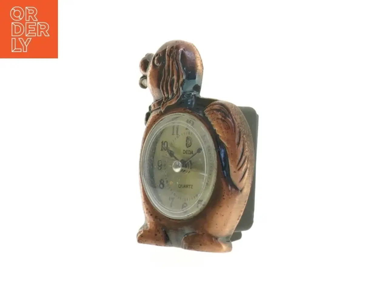 Billede 4 - Vintage Kobber Hunde Ur (str. 10 x 8 x 3 cm)