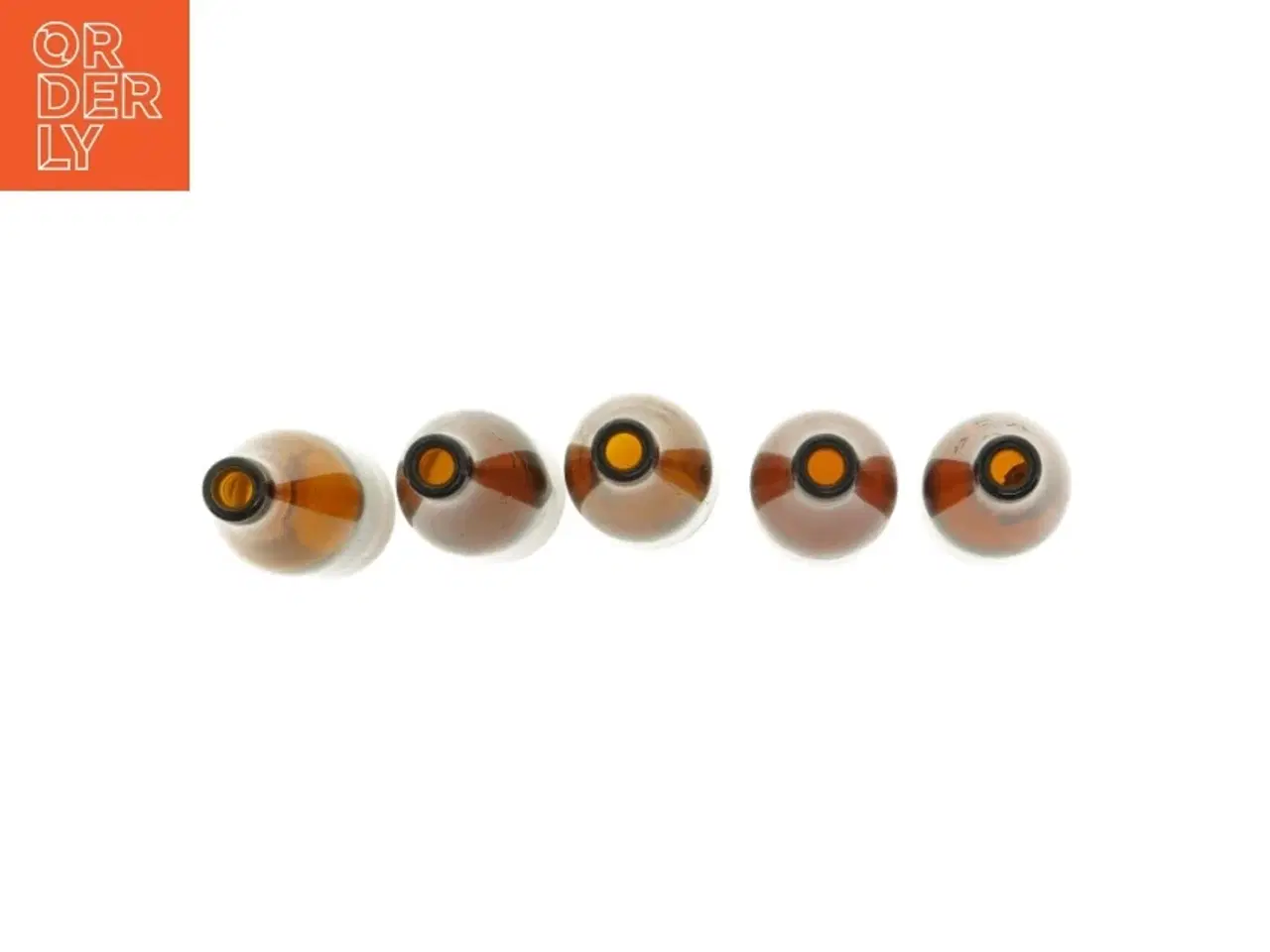 Billede 2 - Brune vintage glasflasker (str. 21 x 6,5 cm)