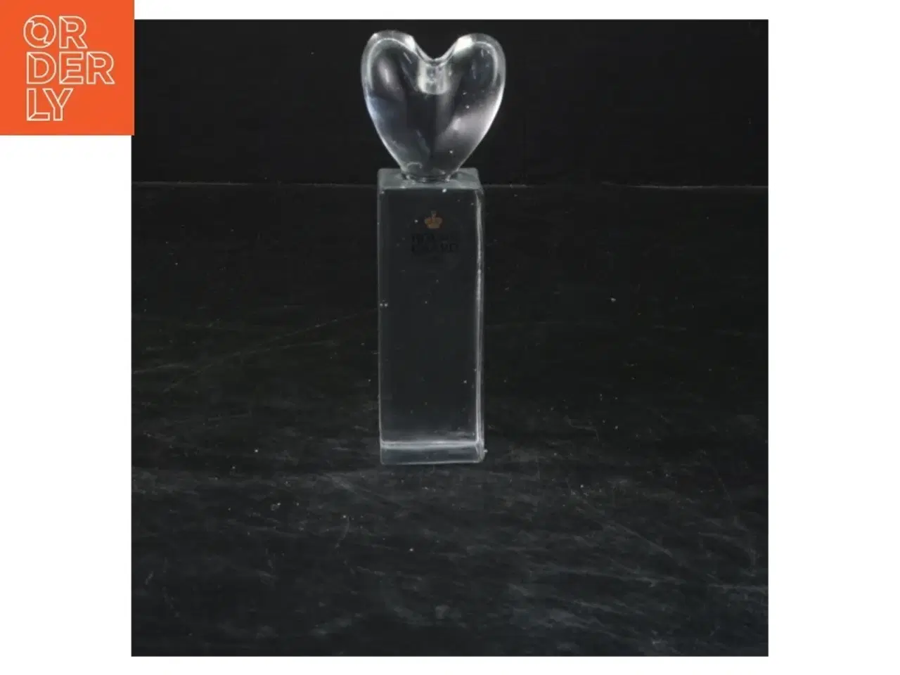 Billede 1 - Holmegaard lysestage og stearinlys fra Holmegaard (str. 13x3 cm)