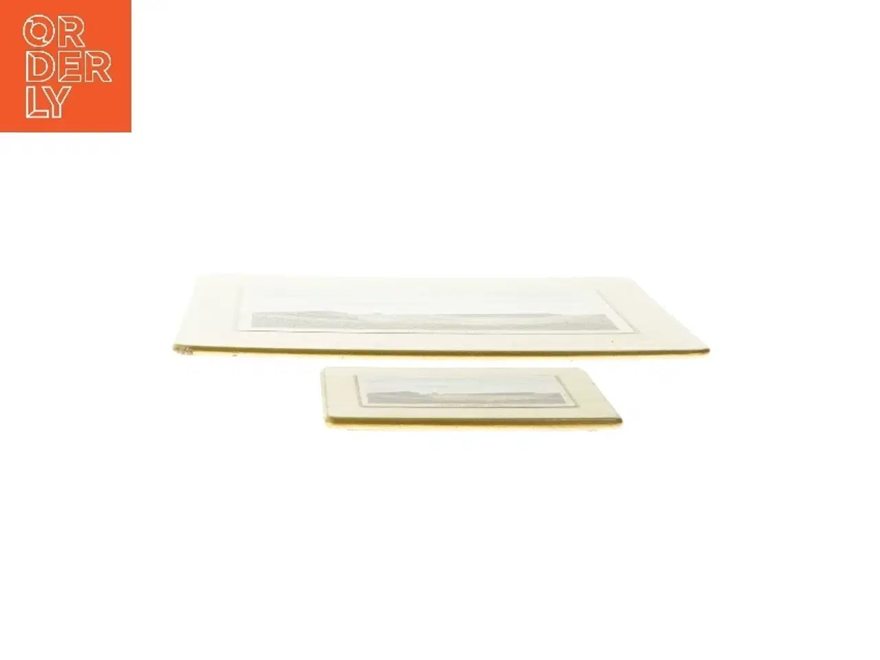 Billede 3 - Vintage bordskånere med stadionmotiv (str. 19,5x23,5 og 9x11 cm)