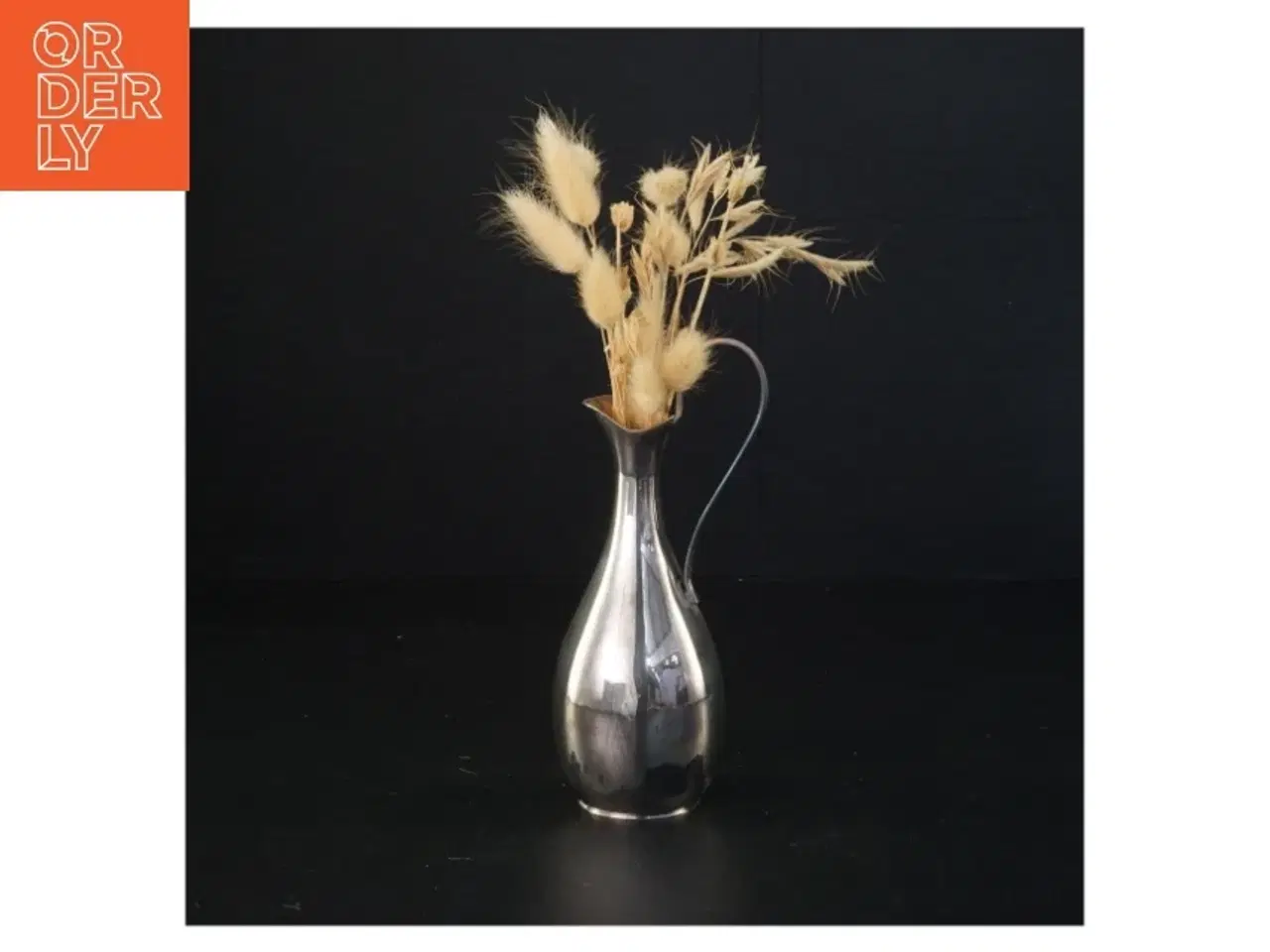 Billede 1 - Metalkande med tørrede kviste (str. 27 x 6 cm)