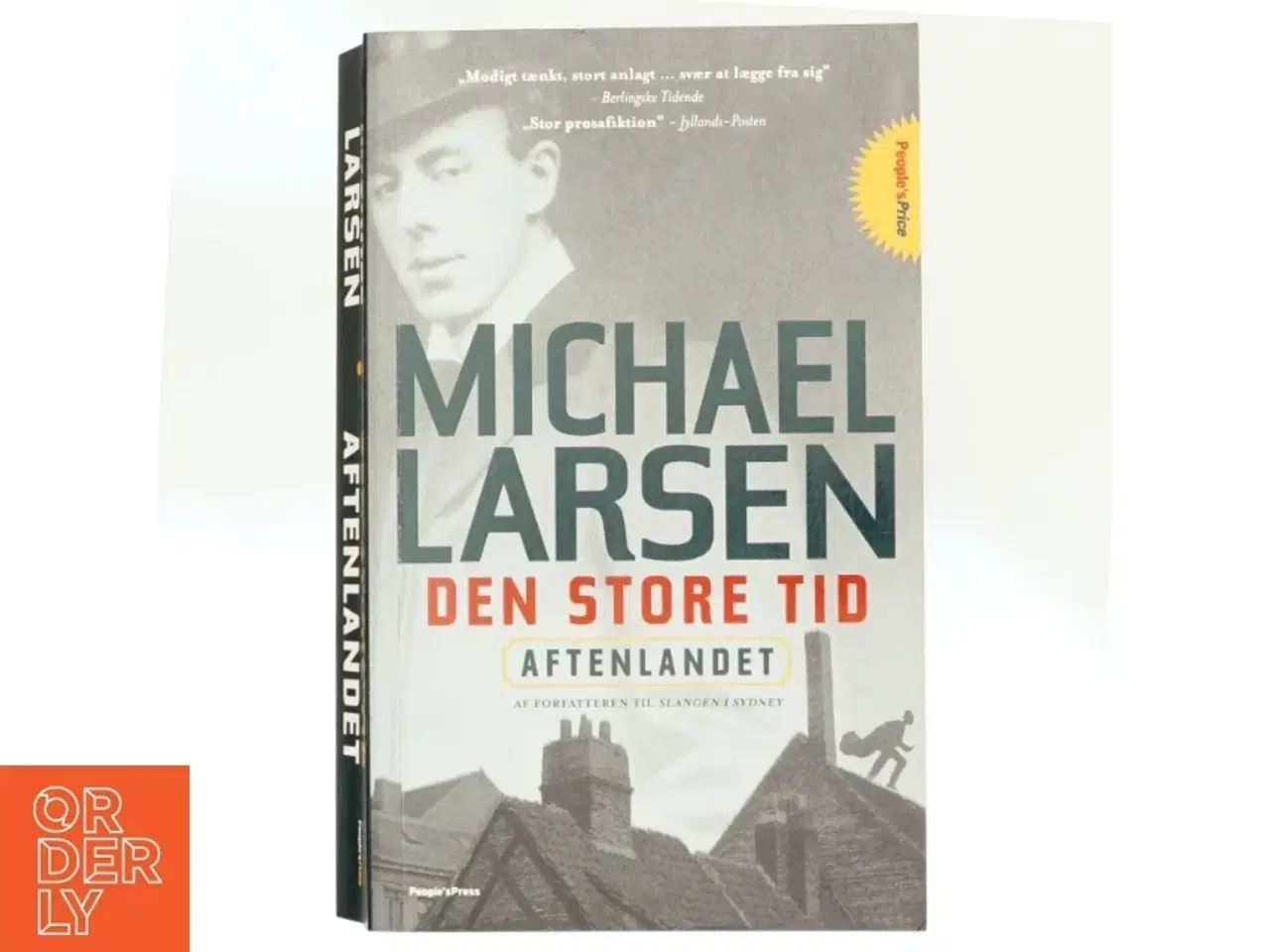 Billede 1 - Den store tid : roman : Aftenlandet af Michael Larsen (f. 1961) (Bog)