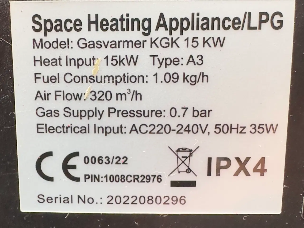Billede 7 - KGK 15KW GAS VARMEKANON 2 ÅR GAMMEL 