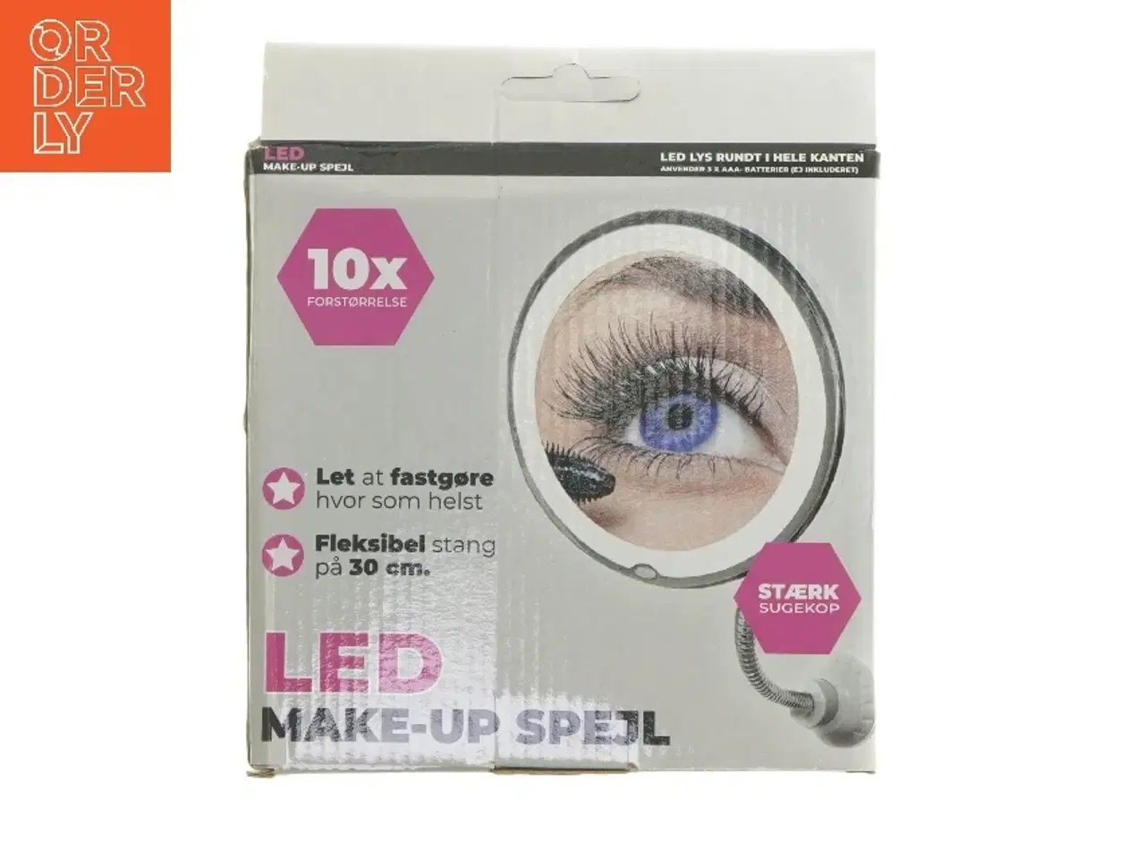 Billede 4 - LED make-up spejl (str. Ø 18 cm)