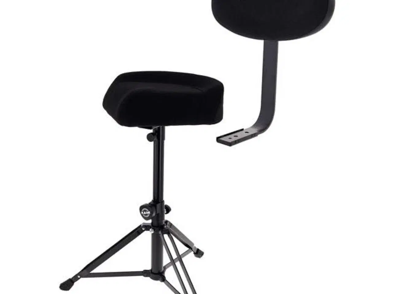 Billede 1 - K&M Tromme/Keyboard stol med ryglæn