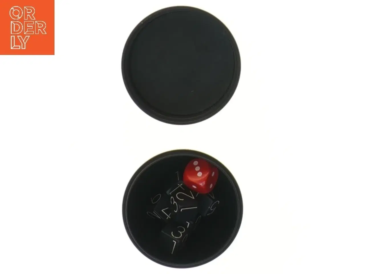 Billede 1 - Terning og terningbæger fra Georg Jensen (str. Ø 8 cm)