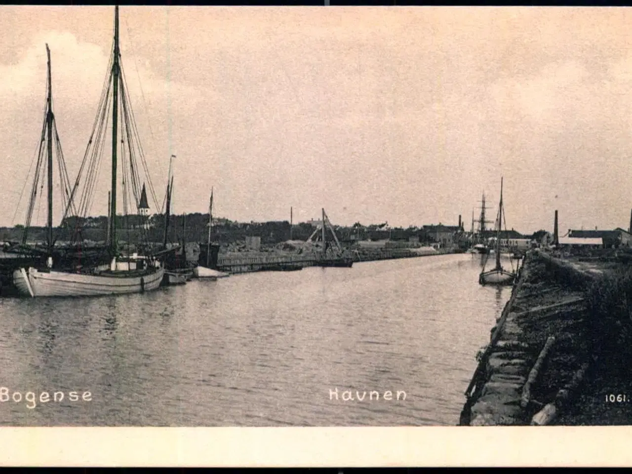 Billede 1 - Bogense - Havnen - 1061 (Kloster Margarine på Bagsiden ) - Ubrugt