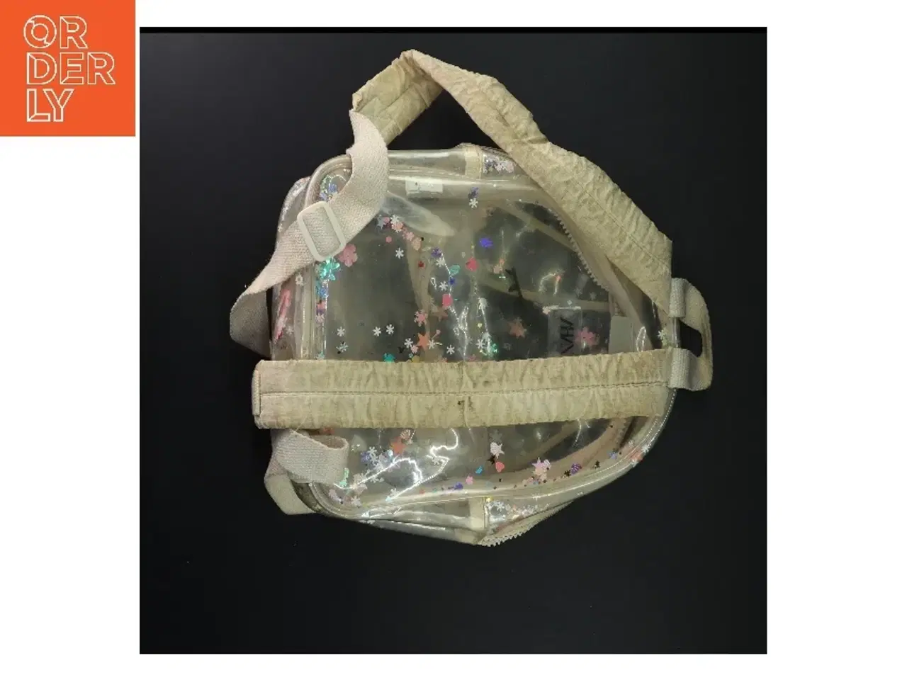 Billede 4 - Gennemsigtig rygsæk med glitter og mønster fra Zara (str. 29 x 23 cm)
