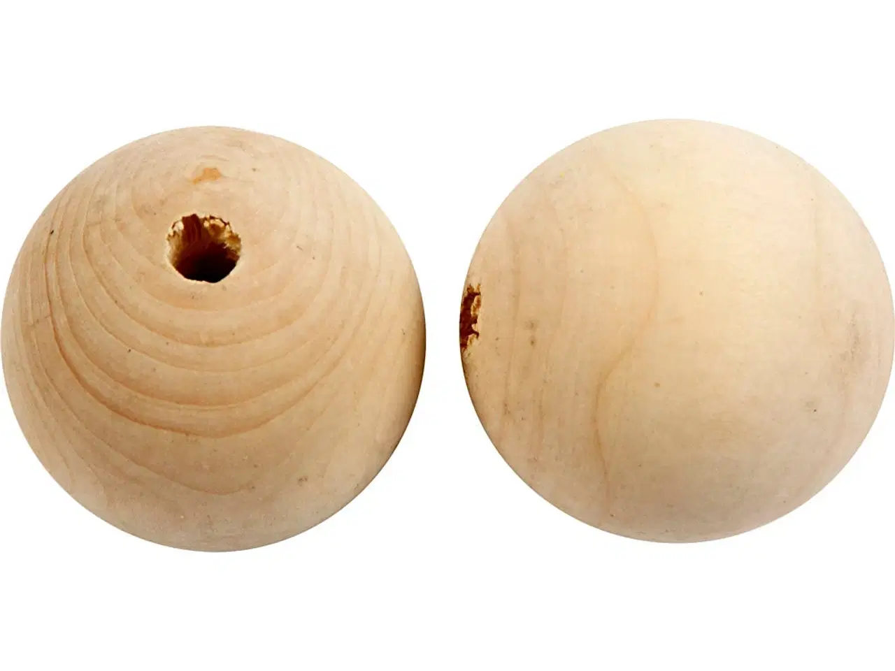 Billede 1 - Træperle, diam. 50 mm, hulstr. 8 mm, 20stk./ 1 pk.