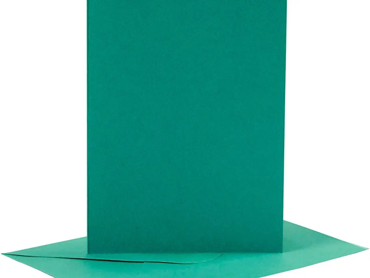 Billede 1 - Kort og kuverter, kort str. 10,5x15 cm, kuvert str. 11,5x16,5 cm, 110+230 g, mørk grøn, 6sæt/ 1 pk.