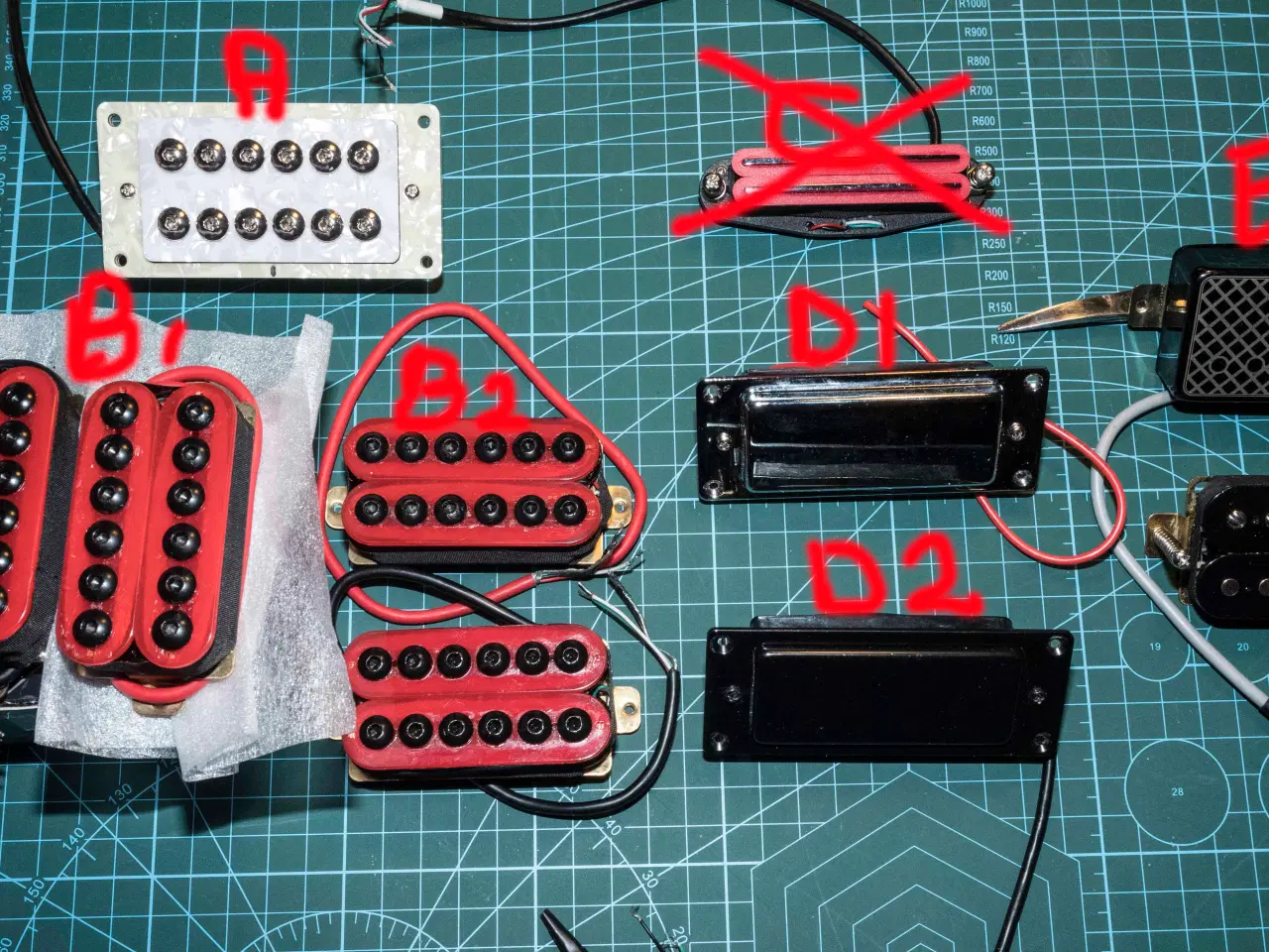 Billede 1 - Guitar pickups - Humbuckers og twin rails.