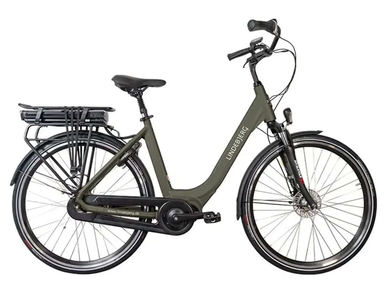 Billede 1 - Lindebjerg 28'' Elcykel Center LUX - Mat Grøn - 46cm