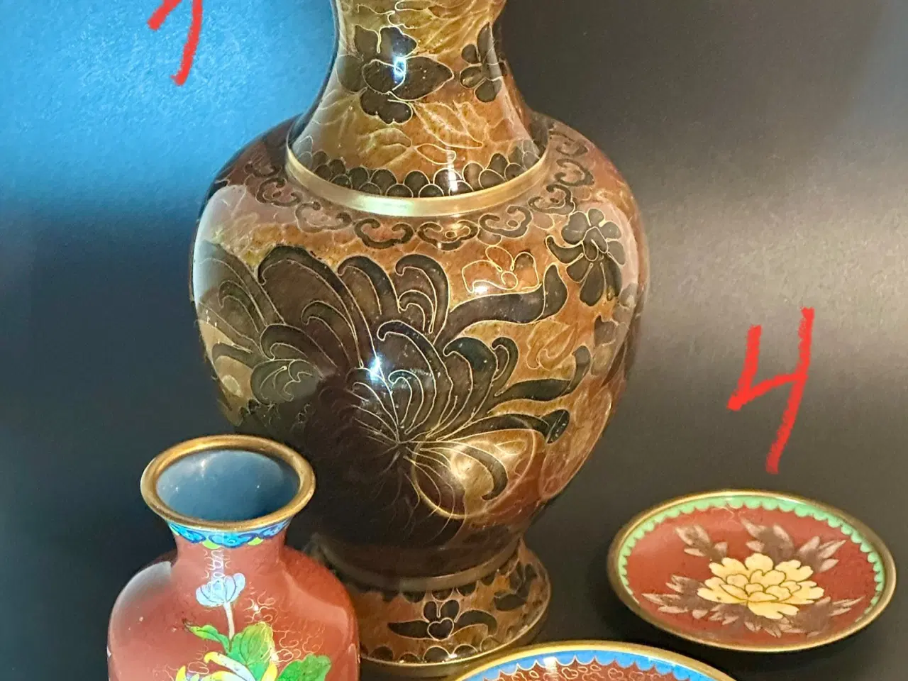 Billede 1 - Vintage CLOISONNE genstande sælges. Læs beskrivels