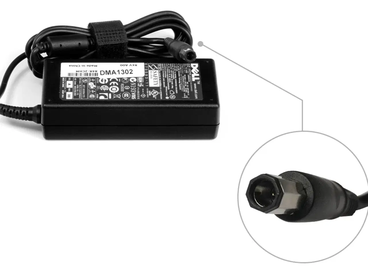 Billede 1 - Dell 65W 19.5V 3.34A strømforsyning med Octagonal/Octagon/Hexagon strømforsyning tip - Original