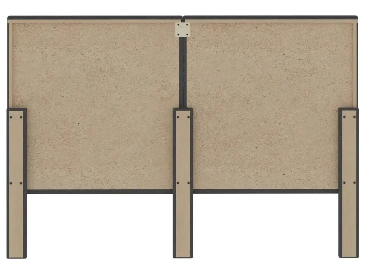 Billede 5 - Sengegavl med mønster 140x200 cm stof mørkegrå