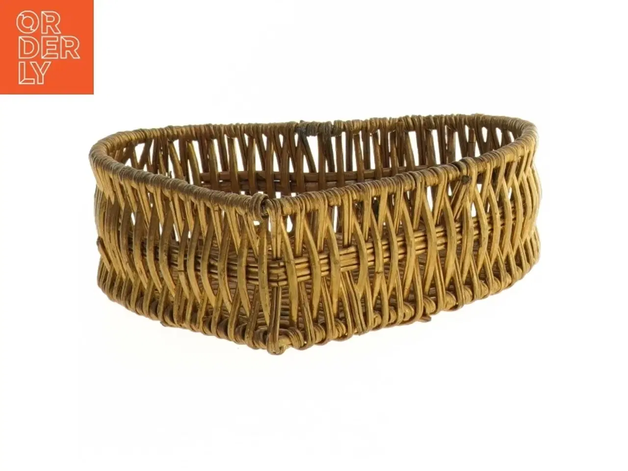 Billede 2 - Flettet Guld hjerte kurv (str. 15,5 cm)
