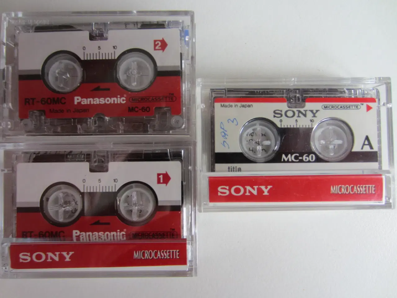 Billede 1 - Panasonic og Sony Microcassette MC-60 diktafonbånd
